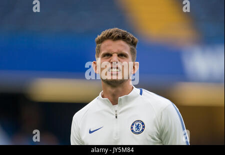 London, UK. 18th Aug, 2017.   Jordan HOUGHTON of Chelsea during the U23 Premier League 2 match between Chelsea and Derby County at Stamford Bridge, London, England on 18 August 2017. Photo by Andy Rowland. **EDITORIAL USE ONLY FA Premier League and Football League are subject to DataCo Licence. Credit: Andrew Rowland/Alamy Live News Credit: Andrew Rowland/Alamy Live News Stock Photo