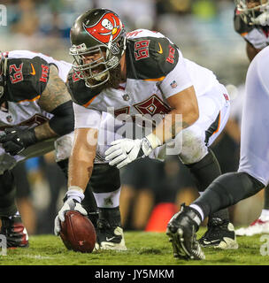 August 17, 2017: Tampa Bay Buccaneers wide receiver DeSean Jackson (11)  runs the ball after a catch during the first quarter of an NFL preseason  game against the Jacksonville Jaguars in Jacksonville