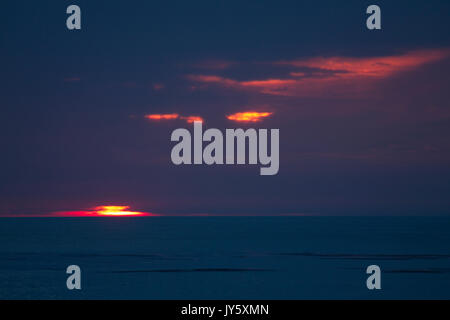 Sunset over the Pacific Ocean Stock Photo