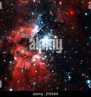 NGC 3603 is an open cluster of stars situated in the Carina spiral arm ...