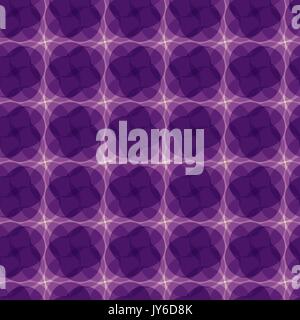 Symmetric Background. Repeating Geometric Art. Good for Cover, Wrapping Paper, Textile. Vector Seamless Pattern. Stylish Purple Texture. Stock Vector