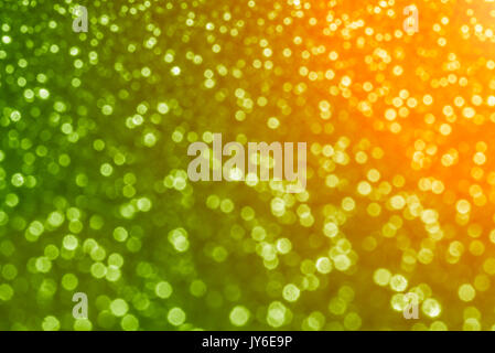 Abstract defocused green and yellow background for holydays cards Stock Photo