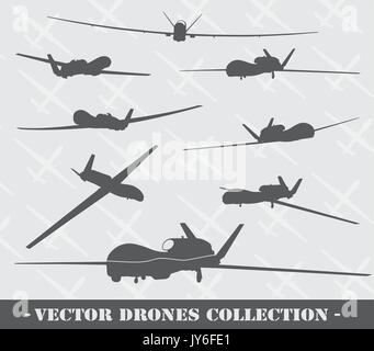 UAV, Remote Control Drones Vector Onboarding Stock Vector Image & Art ...