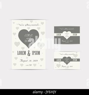 Wedding Invitation Card, Vector, Illustration, Eps File Stock Vector