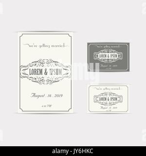 Wedding Invitation Card, Vector, Illustration, Eps File Stock Vector