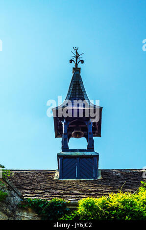 Roofs of buildings covered with sar roof tile, beautiful English architecture, old roofs, vintage Stock Photo