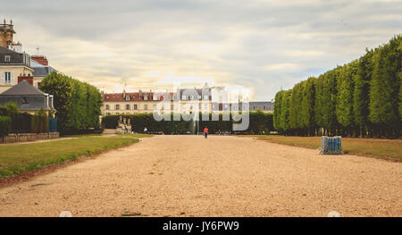 SAINT GERMAIN EN LAY, FRANCE - July 12, 2017 : Atmosphere in the gardens of the castle of Saint Germain en Lay, France Stock Photo