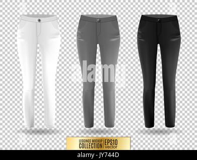 Download Blank black leggings mockup, front and side view, isolated ...