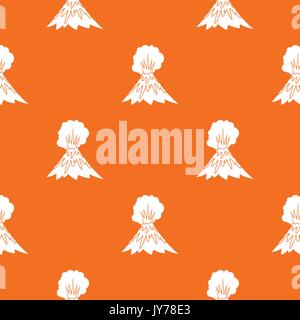 Volcano erupting pattern seamless Stock Vector