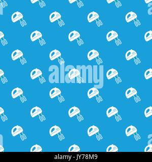 Electric mixer pattern seamless blue Stock Vector