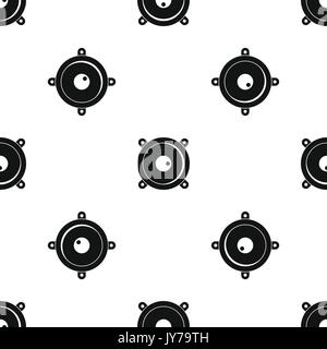 Audio speaker pattern seamless black Stock Vector