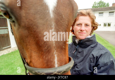Racehorse Trainer Amanda Perrett At The Coombeland Racing Stables In Pulborough West Sussex Stock Photo Alamy