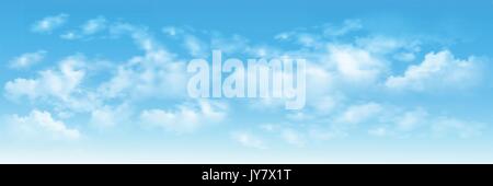 Background with clouds on blue sky. Blue Sky vector Stock Vector