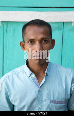 Portrait of young man in Aceh, Indonesia Stock Photo