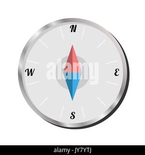 Vector Illustration of  Isolated Compass on white background, flat style, EPS10. Stock Vector