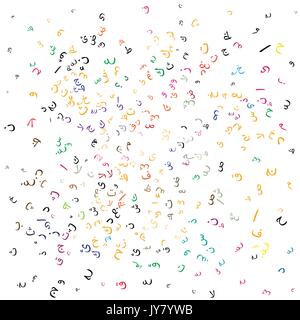 Abstract Background of Pattern Composed from Arabic Letters with color-Vector Illustration Stock Vector