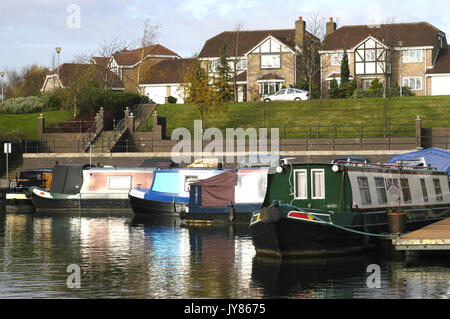 Boothstown Basin Marina Stock Photo