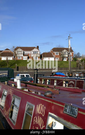 Boothstown Basin Marina Stock Photo
