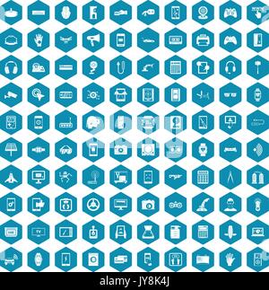 100 adjustment icons sapphirine violet Stock Vector