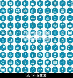 100 ambulance icons sapphirine violet Stock Vector