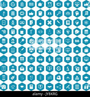 100 analytics icons sapphirine violet Stock Vector