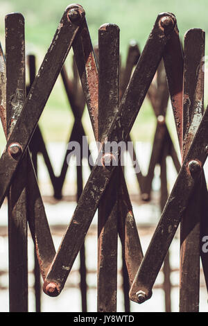 Old Train Wagon Rusty Fence Detail Background Close Up Stock Photo