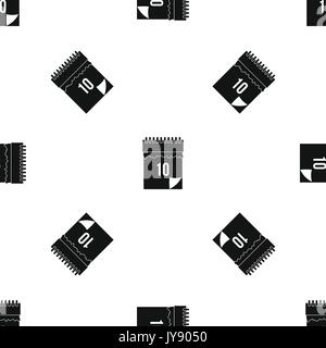 10 date calendar pattern seamless black Stock Vector