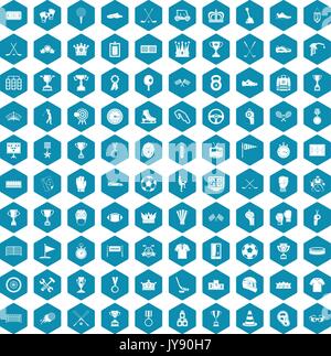 100 awards icons sapphirine violet Stock Vector