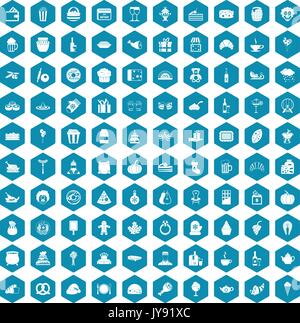 100 bounty icons sapphirine violet Stock Vector