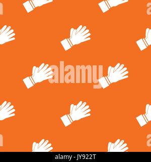 Clapping applauding hands pattern seamless Stock Vector