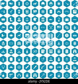 100 bullet icons sapphirine violet Stock Vector