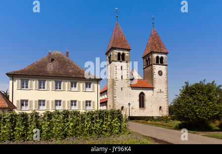 Church of St. Peter and Paul in Niederzell on the island of Reichenau - Lake Constance, Baden-Wuerttemberg, Germany, Europe Stock Photo