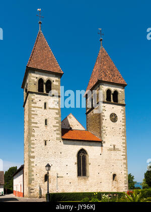 Church of St. Peter and Paul in Niederzell on the island of Reichenau - Lake Constance, Baden-Wuerttemberg, Germany, Europe Stock Photo