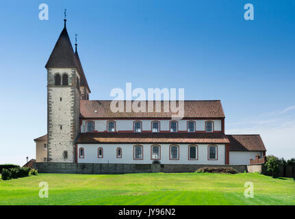 The north side of the church of Saint Peter and Paul on the island of Reichenau - Lake Constance, Baden-Wuerttemberg, Germany, Europe Stock Photo