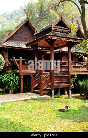 House of Thai Lanna style of Northern Thailand. Stock Photo