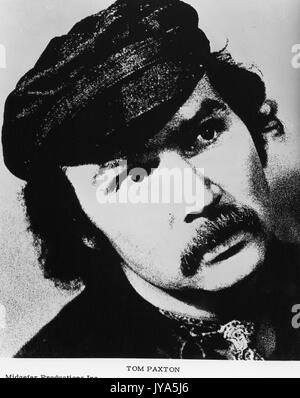 Headshot of Tom Paxton, famous American folk singer and songwriter of the mid twentieth century, 1960. Stock Photo