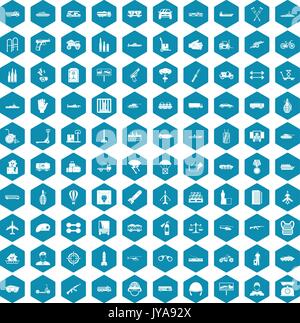 100 burden icons sapphirine violet Stock Vector