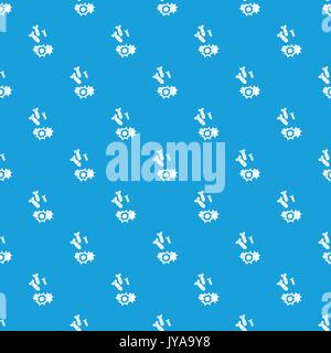 Bomb pattern seamless blue Stock Vector