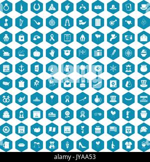 100 calendar icons sapphirine violet Stock Vector
