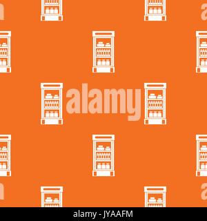 Products in the supermarket refrigerator pattern seamless Stock Vector