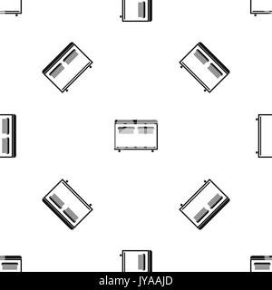 Home equipment for heating pattern seamless black Stock Vector