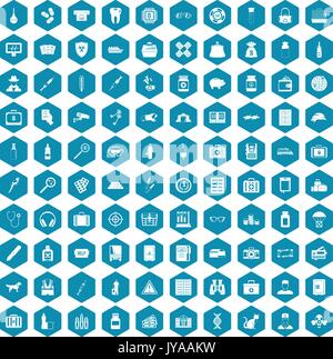 100 case icons sapphirine violet Stock Vector