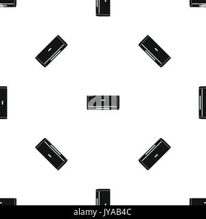 Internal unit air conditioner pattern seamless black Stock Vector