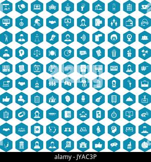 100 coherence icons sapphirine violet Stock Vector