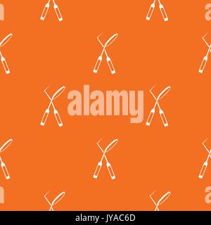 Tooth instruments for dental medicine pattern seamless Stock Vector