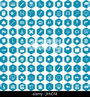 100 compass icons sapphirine violet Stock Vector