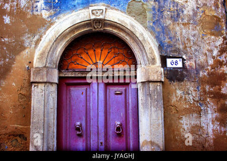 Old wooden doors in the Abruzzo region of Italy. Stock Photo