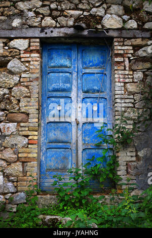 Old wooden doors in the Abruzzo region of Italy. Stock Photo