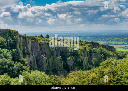 A view on top of Cheddar Gorge in Cheddar,United Kingdom Stock Photo