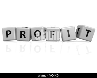 Profit buzzword image with hi-res rendered artwork that could be used for any graphic design. Stock Photo